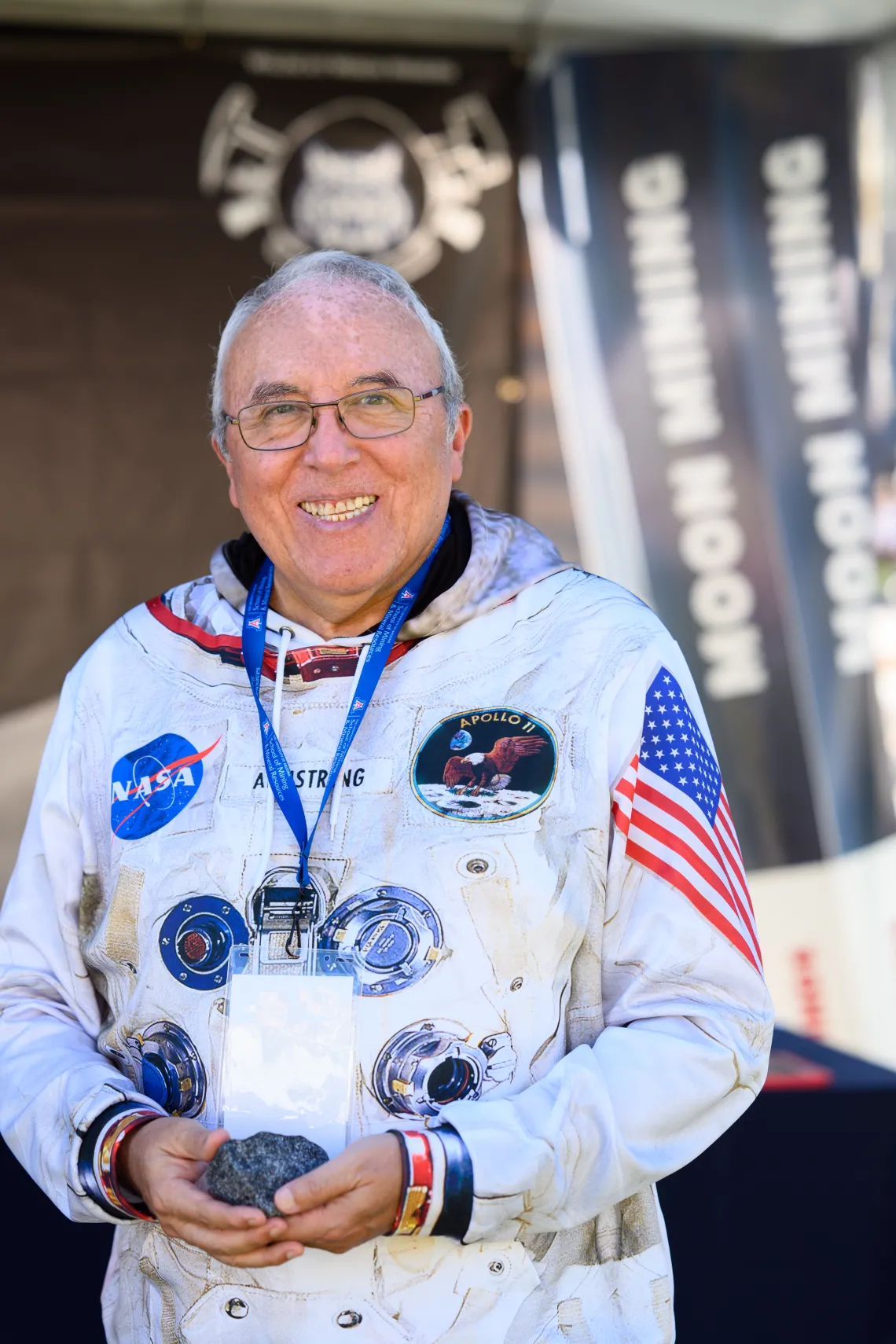 Victor Tenorio wearing a space suit